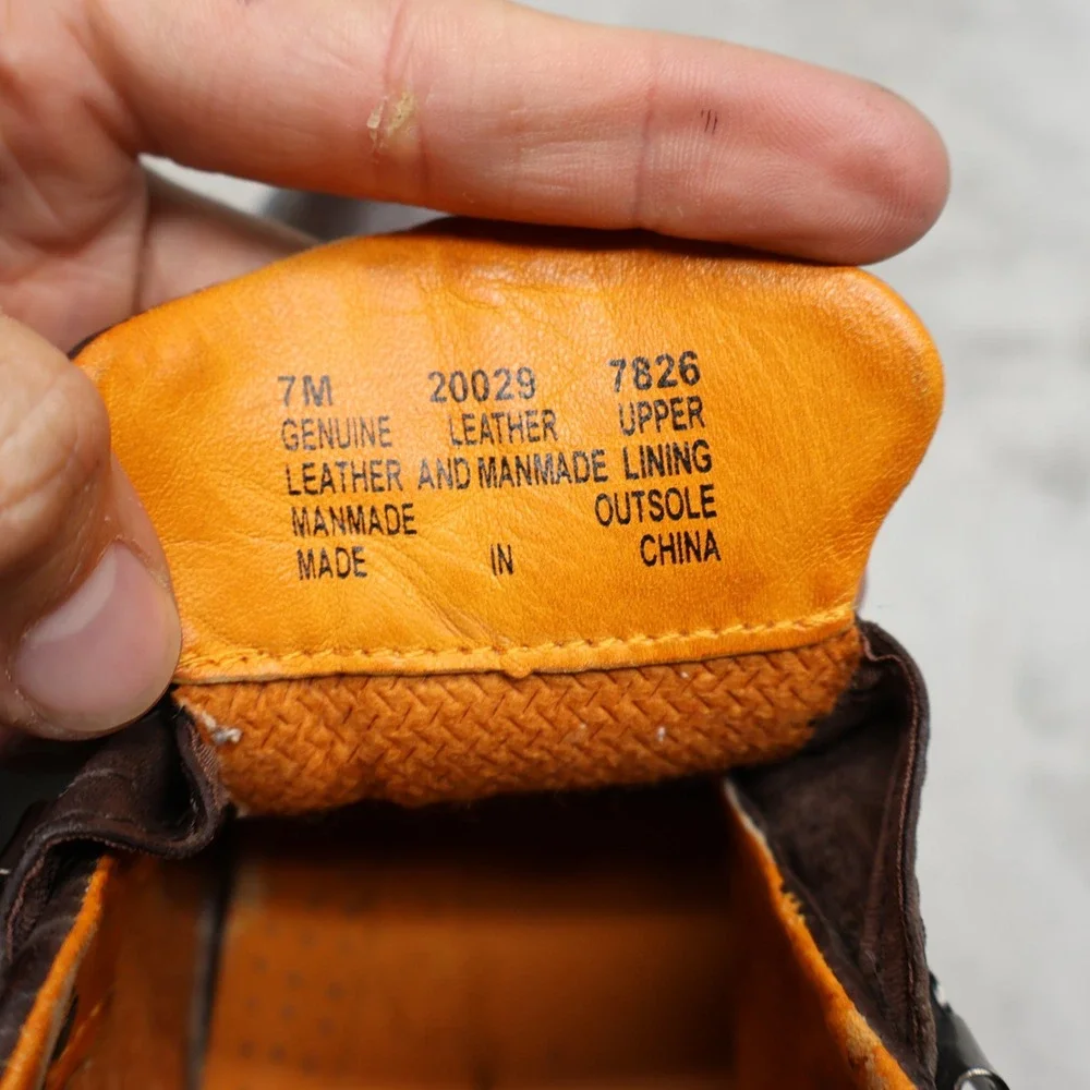 Timberland Mens 7M Chukka Boots Brown Leather Euro Hiker Outdoor 20029 VTG READ